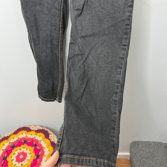 Blair black wash 90s style straight leg jeans w elastic back - Picture 5 of 6